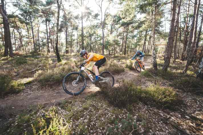 The Canyon Lux Trail and the Cube AMS One11 can also go fast - uphill and downhill.