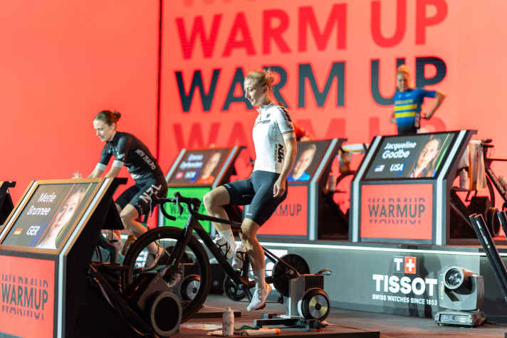 Die offizielle deutsche E-Cycling Nationalmannschaft wurde unter anderem durch Jason Osborne und Merle Brunée (im Bild) vertreten.