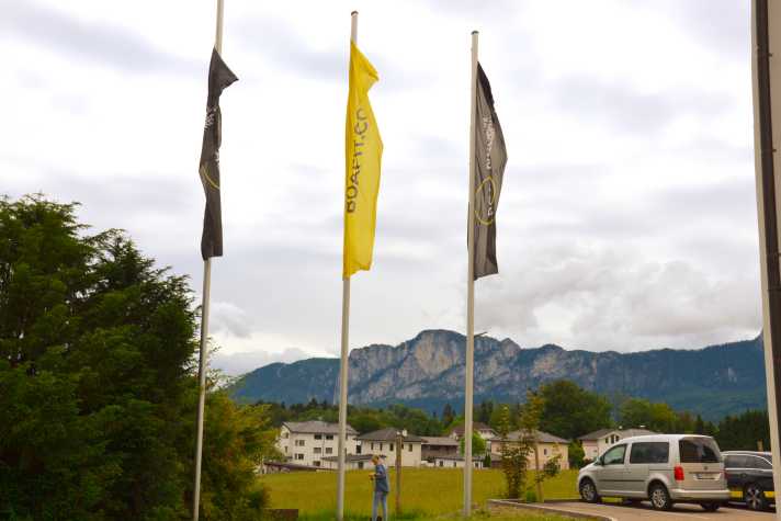 View of the Alps from the BOA headquarters on Lake Mondsee.