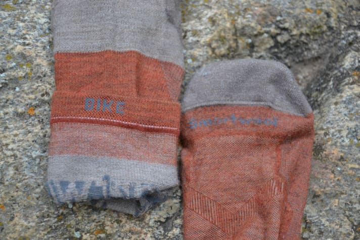 Speziell fürs Bike: die Smartwool Socken.