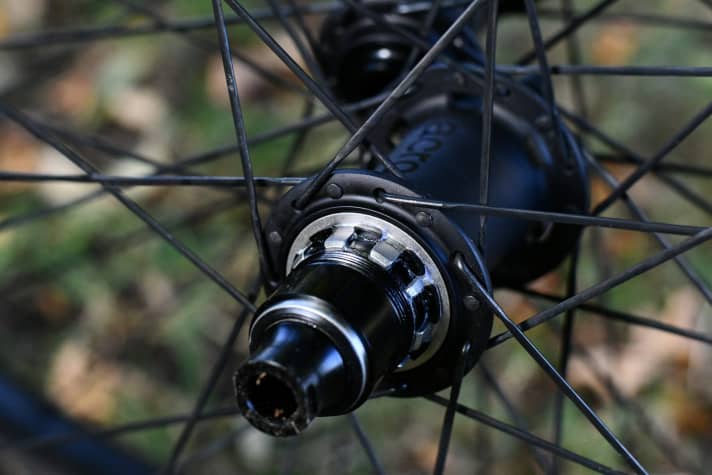 Die Carbon Enduro gibt’s mit allen gängigen Freiläufen. Der Freilauf-Sound lässt sich übrigens von sehr laut bis etwas leiser feineinstellen, je nach persönlicher Präferenz.