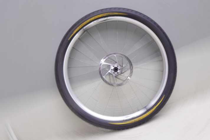 Rolls as tough as a rusty locomotive - but if you fit a 1500 gram downhill shoe, rolling resistance doesn't matter anyway!