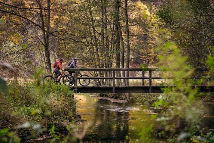 Thanks to mutual consideration, a relaxed user atmosphere prevails on the trails in the river valleys.