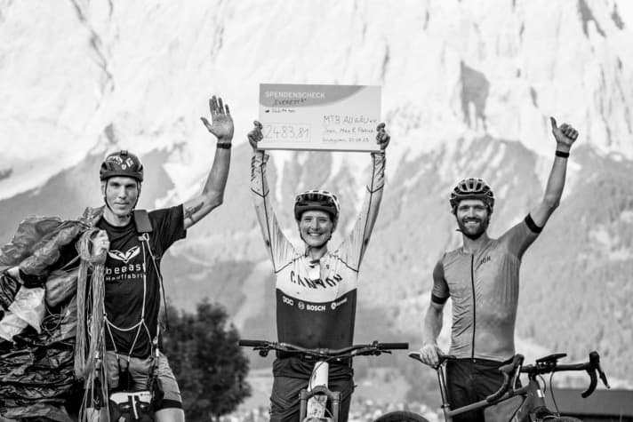 In the end, the various sponsors donated 2483.81 euros to Mountainbike Allgäu e. V.