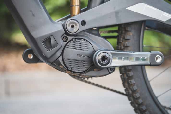 The DJI Avinox is designed to give the Rotwild R.EX uphill wings.