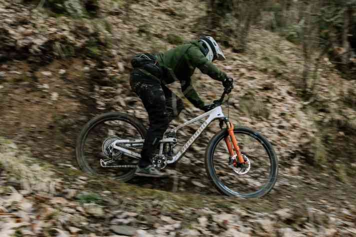 It's hard to see, but here the author is riding the new EX1700 wheels. Really, I promise!