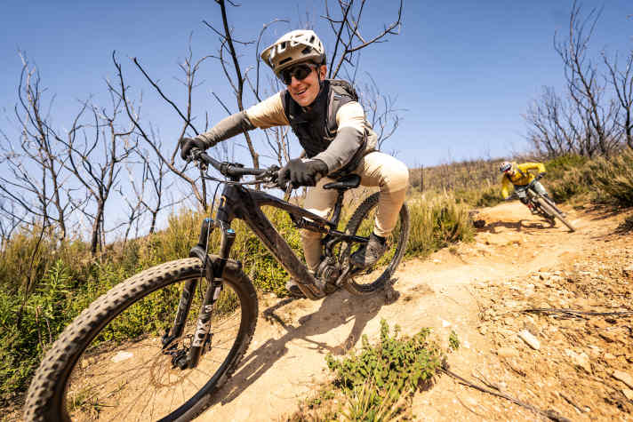 Likes to be on the fast side when travelling downhill. The Moustache is less fond of very steep terrain or tight bends.