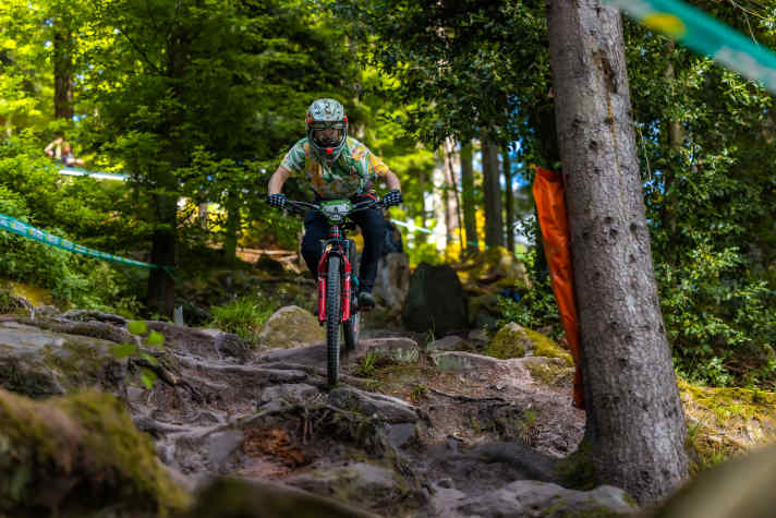 Klassische Enduro-Passage in Bad Wildbad.