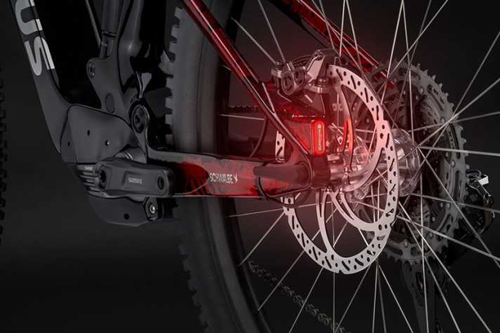 The special models of the e-bike are equipped with the Shimano Steps EP801 - and rear light!