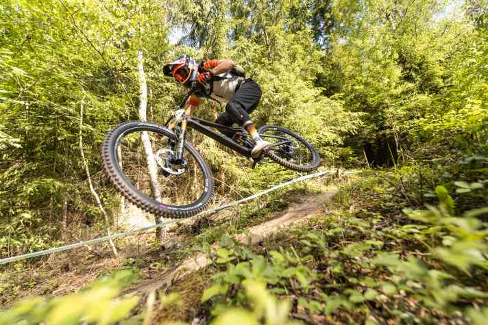 Tunnel vision: The world shrinks to just a few metres of earth in front of the handlebars.
