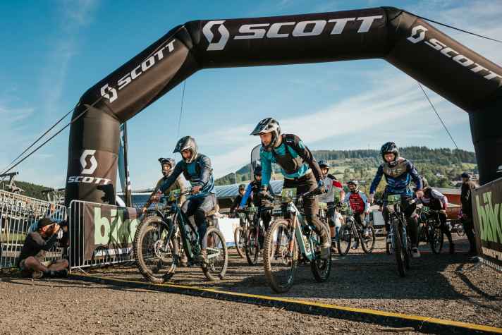 The Scott Enduro race marks the start of the last day of the BIKE Festival Willingen 2025