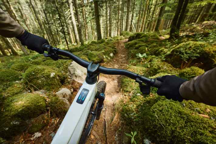 The new colour display from TQ is located in the top tube. Easy to read, stylishly integrated and with a decent amount of information.