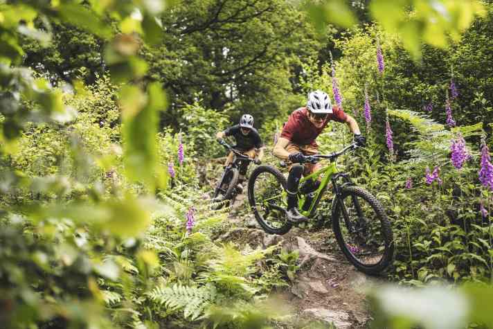 Beginners beware: The slopes around Eberbach are steep, sandy and interspersed with sandstones. The descents are correspondingly
the descents are correspondingly challenging. Even experienced enduro riders will get their money's worth here. Beginners, on the other hand, will find even the easiest routes a challenge.