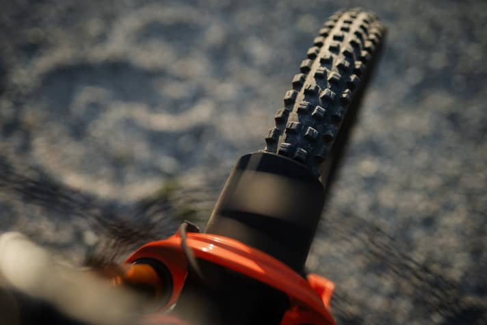 "The tyre is sooo good," says Nina about the prototype tyre.