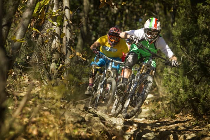 Train! Aber ungewollt. Die Kollegen machen Druck von hinten.