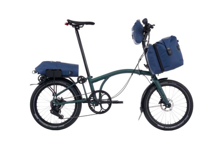 On a long journey on a 20'': Bags are available as an option for the new folding bike models.