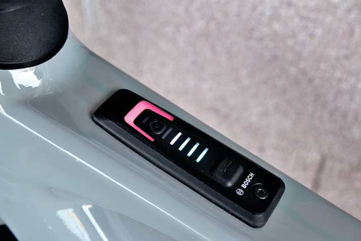 In addition to the control panel on the top tube, the Kiox 300 on the handlebar provides information on all important data; it is controlled by a rocker switch on the top handlebar.