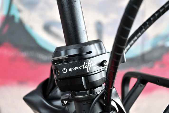 Thanks to the Speedlifter Twist, the bike can be optimally adjusted and stowed very narrowly.