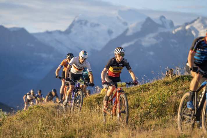 World champions and World Cup pros compete for the endurance cycling crown in alpine marathons such as the Grand Raid BCVS.