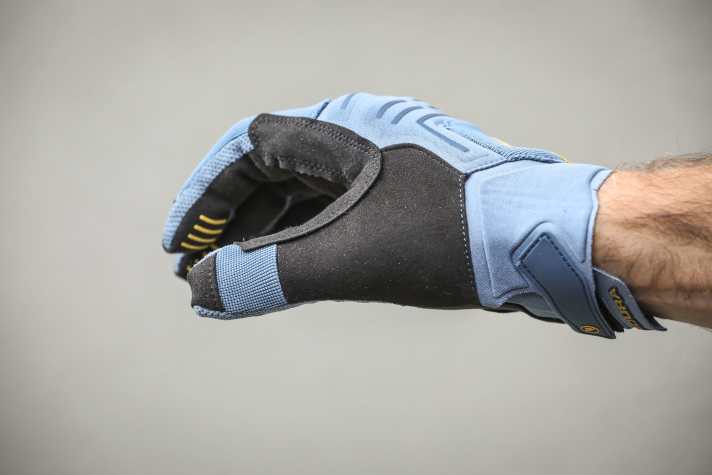 Robustly reinforced but not ultimately comfortable. The wiping thumb is unfortunately a little small.