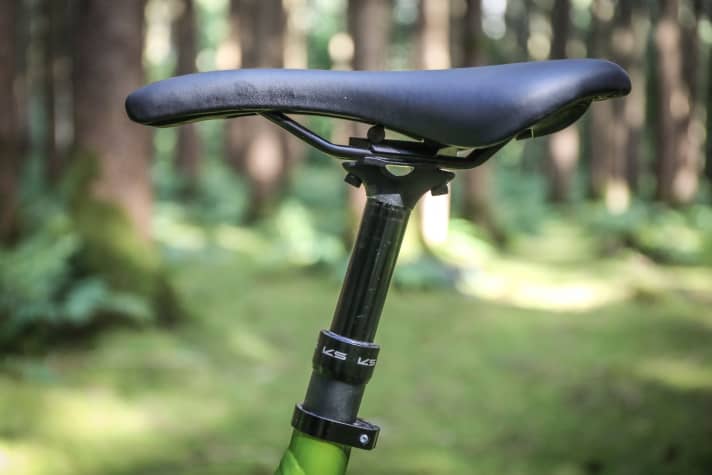 Die Tele-Stütze von Kindshock bringt im Gelände massive Vorteile.