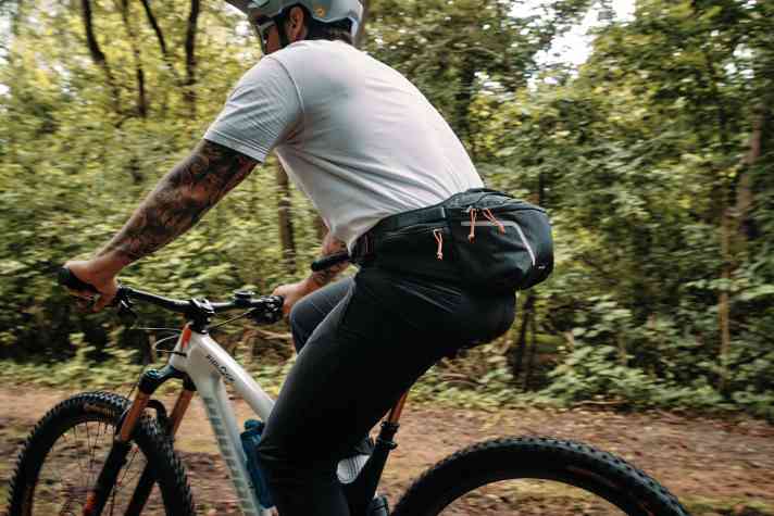 Put to the test on the trail? We'll soon find out how the bag performs with the large hydration bladder.