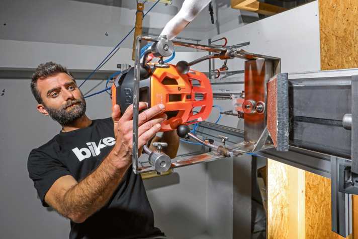 We test all helmets on our in-house test bench
