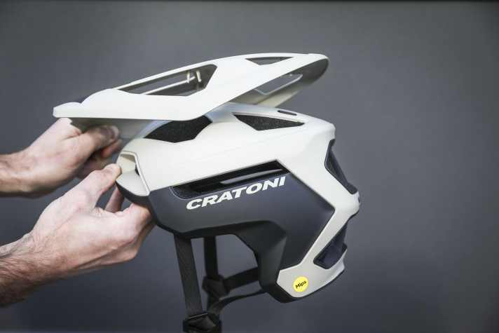 Unfortunately, the height of the visor on the Madflex cannot be adjusted, but it does have a "break-away function"