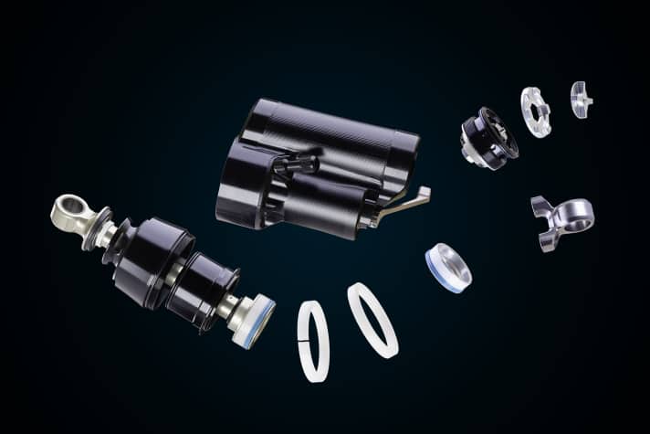 Weniger Einzelteile und hochwertige Dichtungen sollen die Funktion des neuen Intend Dämpfers auf dauerhaft hohem Niveau halten.