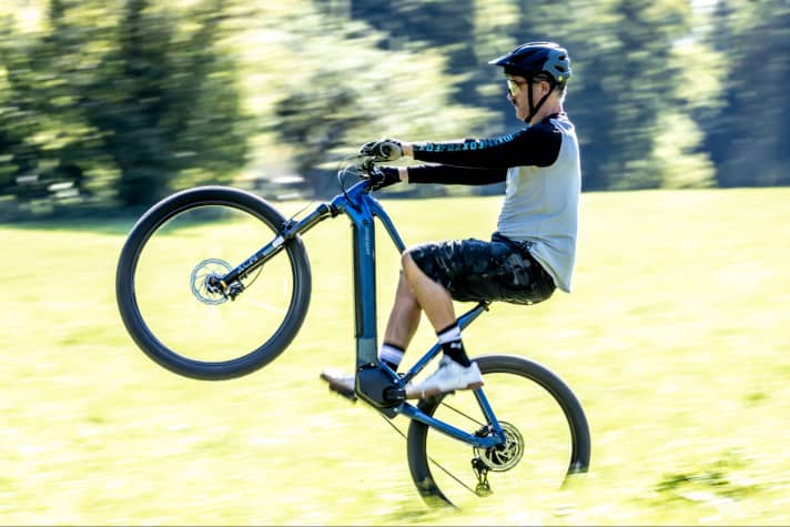 Für den ein oder anderen Spaß zu haben, ist das günstige Hoheacht auf jeden Fall. Ganz ausgewogen empfanden wir die Fahreigenschaften des E-Hardtails aber nicht.
