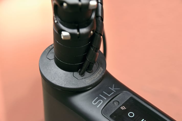 Nicely done: the cables disappear into the control head in an organised manner and run internally to their destination.