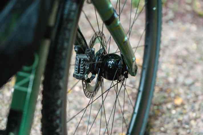 The gravel wheelset is also available with an optional hub dynamo