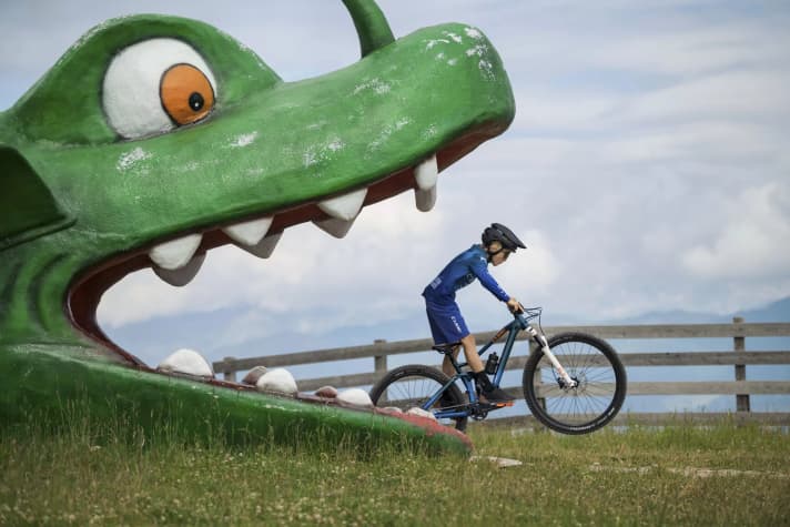 Bekanntes Bild: Der Bikepark Kronplatz investiert weiter in die Optimierung der Beschilderung, um die Sicherheit für alle Nutzerinnen und Nutzer weiter zu erhöhen.