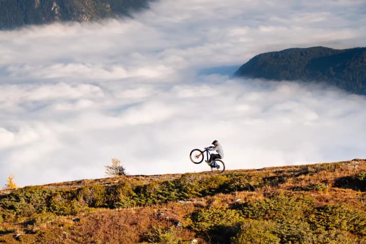Above the clouds: Bikers can look forward to one of the longest, most varied and most challenging routes in the national and international gravity sector.