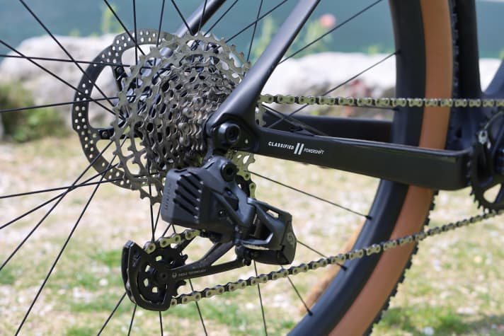 Classified setzt am Powershift MTB System auf eine eigene Zwölffach-Kassette mit 11-40 Zähnen.
