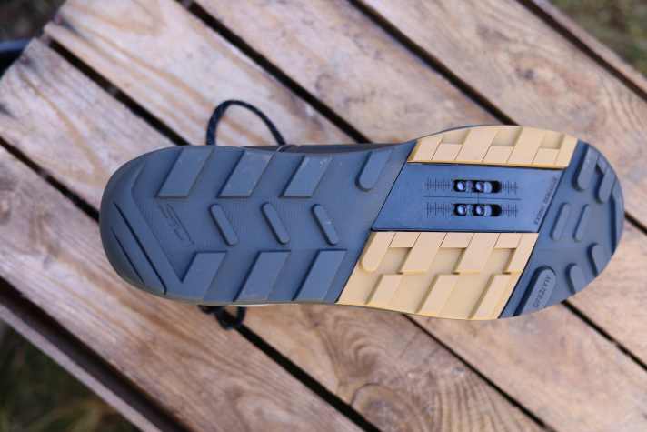 The sole profile of the SIDI Atomus GTX is designed to cushion and provide grip off-road.
