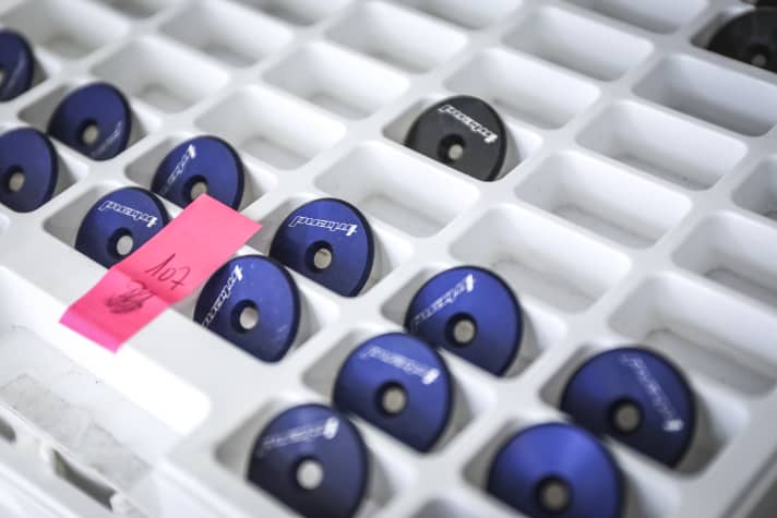Hand-picked: Most European cockpit parts are produced in small series, including these top caps from Intend in Freiburg.