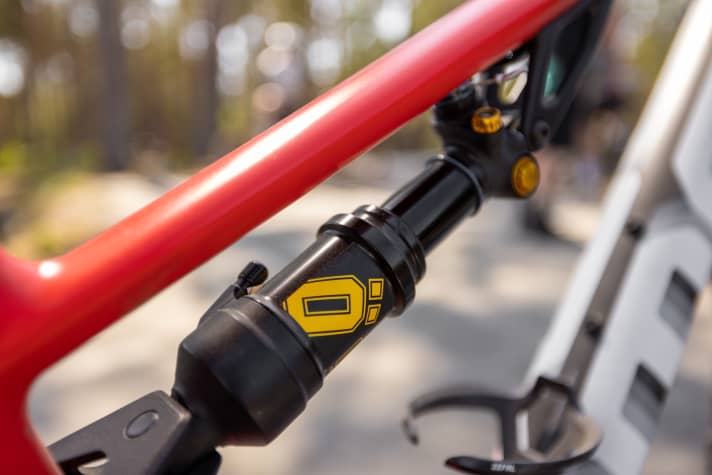 Gold and the yellow Ö: Öhlins suspension will always be recognisable, even in the Cross Country livery.
