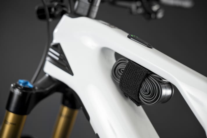 With various storage solutions, including a tool mount under the top tube, Merida provides storage space on the e-bike.