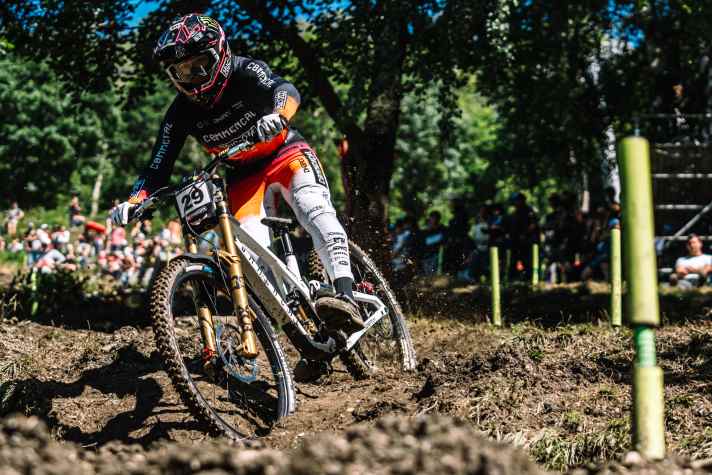 Die Prototypen der neuen Enve Laufräder sind schon seit Längerem im Downhill Worldcup unterwegs