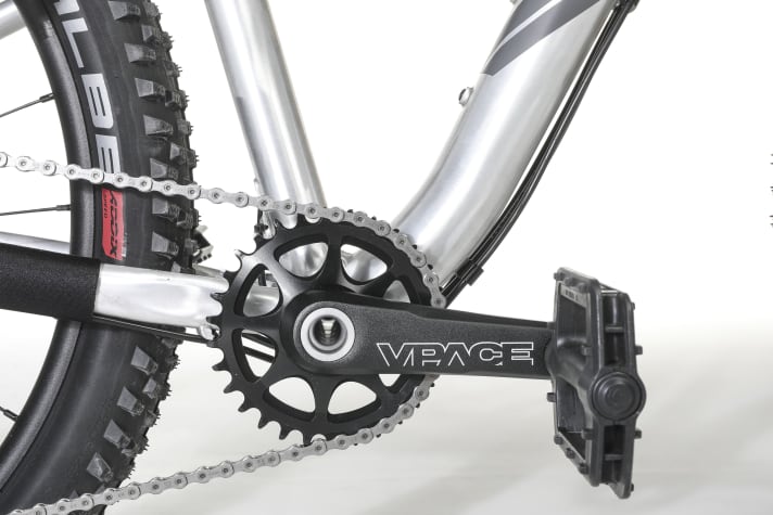 Short cranks, such as these from children's bike specialist VPace, are well suited to small bodies.
