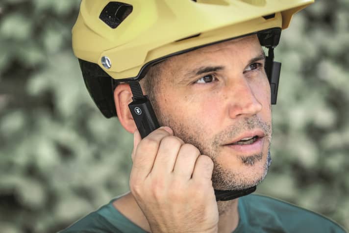Thanks to electronic intercom devices, mountain bikers can stay connected with others at all times.