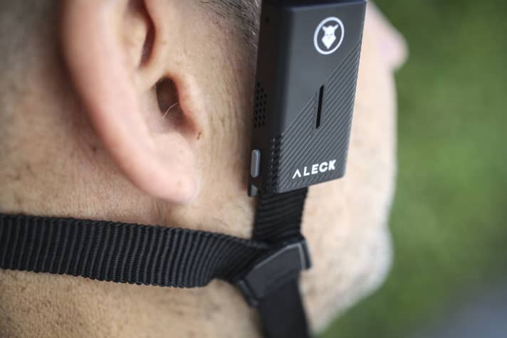 Intercoms with near-ear technology, like the Aleck Punks here, leave your ears free for the sounds of approaching cars, whirring rear wheel hubs and the chirping of birds.