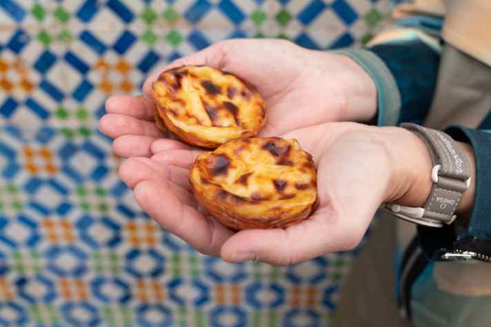 A must-try: Pastéis de Belém, the famous and extremely tasty pudding pastries