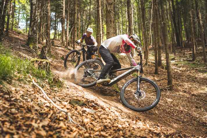 Wild cornering predator or competent downhill rider - the high-end bikes show different characters on the trail.