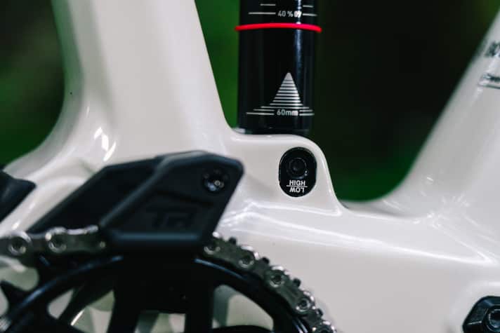 The geometry of the Transition Regulator CX can be fine-tuned using the flip chip on the shock mount.