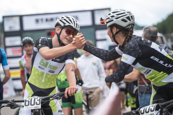 Nico Brandl und 
Paulina Lange vom BIKE Junior Team.