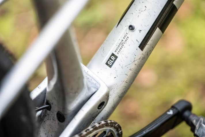 Unser Testbike Trek Supercaliber 9.9 XX AXS Gen 2 kommt mit dem extraleichten SLR-Carbonrahmen.
