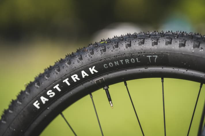 The in-house Specialized tyres do an excellent job on the cross-country bike.