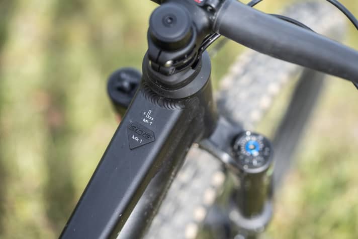 With a model badge on the top tube and smart welded seams, the Liteville 303 looks wonderfully technical.